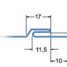 ролики для питтсбурского фальца (1,0-1,5 мм) на RAS 22.07 - исполнительные размеры профиля для "питтсбурского фальца"